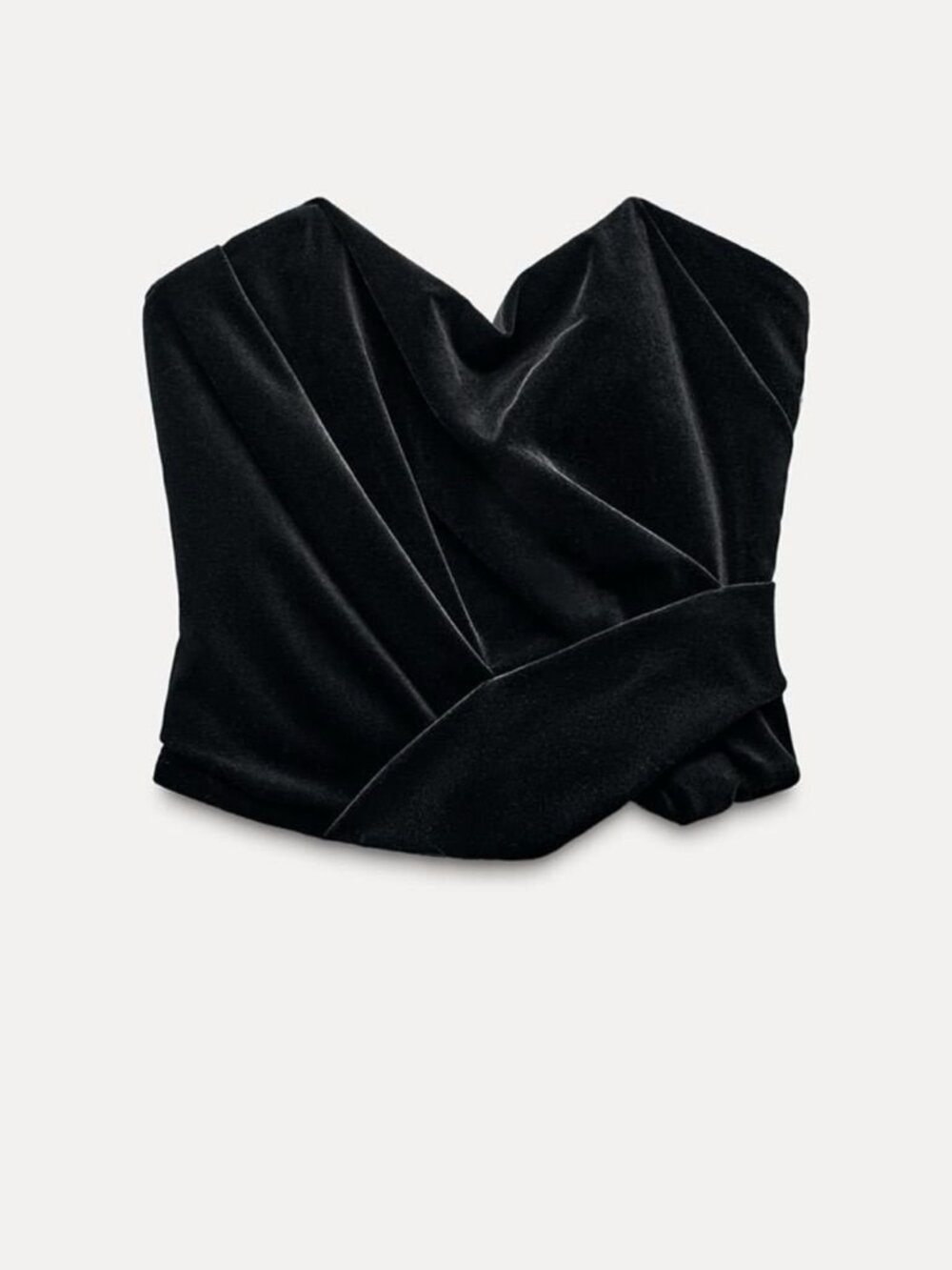 Zara Black Velvet Blouse